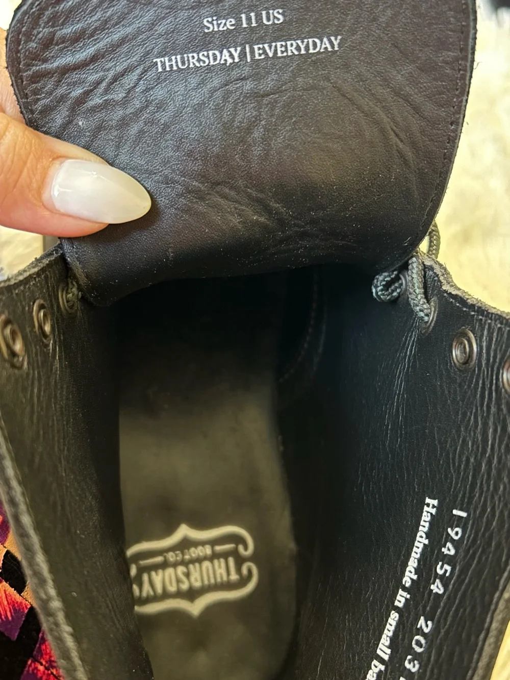 Thursday Boot Company Black Leather Lace-Up Boots